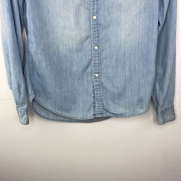 Express Chambray Western shirt 100% cotton size S/P - Picture 4 of 8